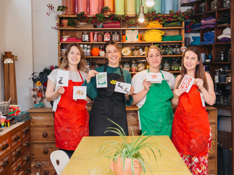 christmas card making class